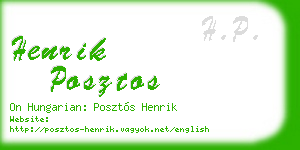 henrik posztos business card